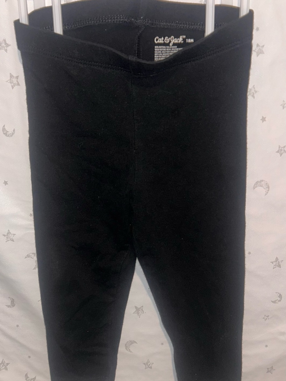 Cat & Jack Black Girls' Solid Stretch Leggings